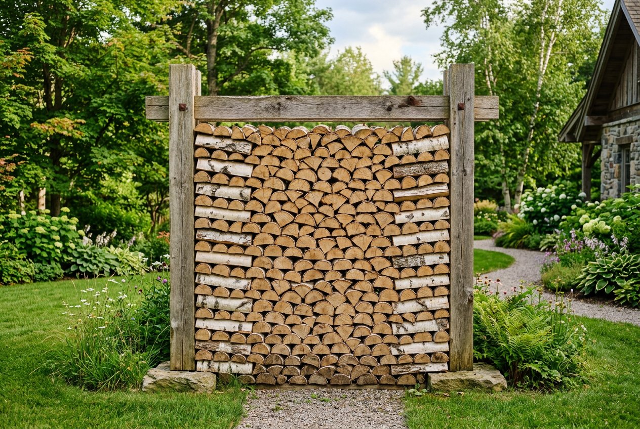 Укладка запаса в дровник в Куровском, липа